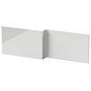 Emily L-Shaped Square Front Bath Panel - Gloss Grey Mist