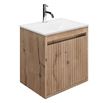 Crosswater Flute 475mm Wall Mounted 1 Drawer Cloakroom Vanity Unit with Basin Options