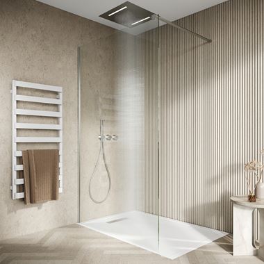 Crosswater Gallery 8 Walk In Shower Enclosure 8mm Panels with Multiple Configurations - Brushed Stainless Steel