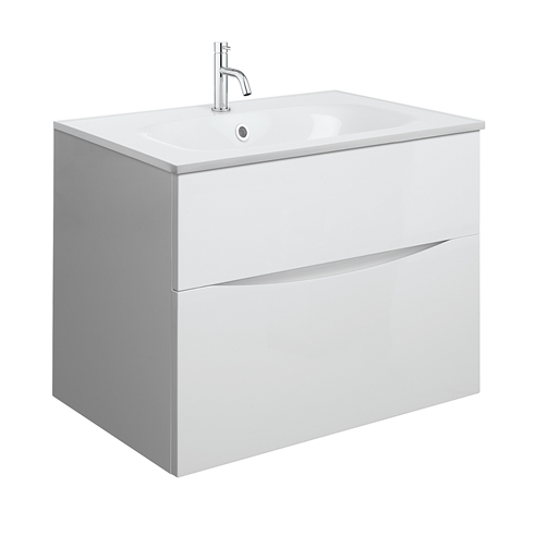 Crosswater Glide II 70 Wall Hung Vanity Unit with Basin
