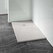 Drench Naturals Light Grey Thin Slate-Effect Rectangular Shower Tray with Light Grey Waste - 1200 x 900mm