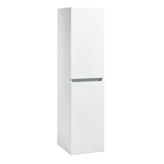 Harbour Alchemy 1200mm Tall Wall, Wall Mounted White Gloss Cabinet