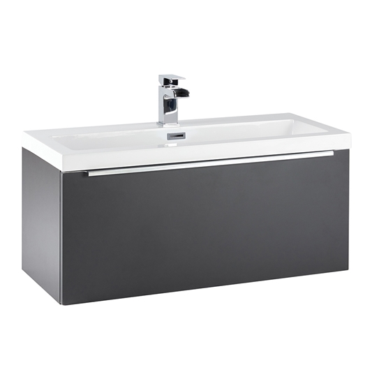 Harbour Alchemy 800mm Wall Hung Vanity, Anthracite Wall Hung Vanity Unit 800mm