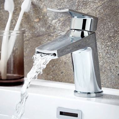 Harbour Clarity Mono Basin Mixer with Push Waste - Chrome