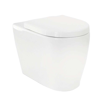 Harbour Clear Rimless Wall Hung Toilet & Soft Close Seat