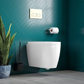 Sanimaid Copenhagen Hygienic Toilet Brush and Wall Holder - Black or White