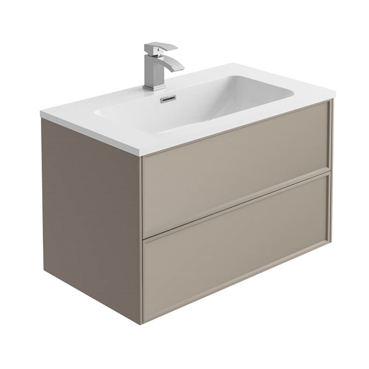 Harbour Form 800mm Wall Mounted Vanity, Wall Hung Vanity Unit 800mm Grey
