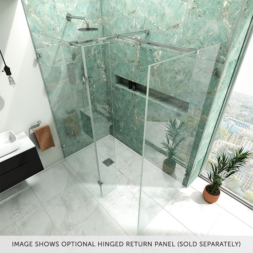 Harbour Frameless 10mm 2m Tall Easy Clean No-Profile Wetroom - 2 Panel Pack