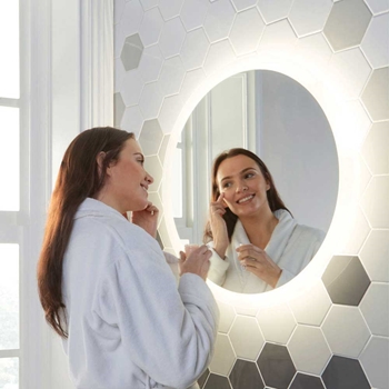 Harbour Glow Round LED Mirror with Demister Pad - 800mm