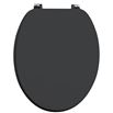 Harbour Graphite Grey Vinyl Wrapped Soft Close Wooden Toilet Seat