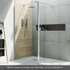 Harbour i10 10mm Easy Clean 2m Tall 760mm Wetroom Panel - Chrome