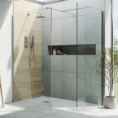 Harbour i10 10mm Easy Clean 2m Tall Wetroom 2 Panel Pack 700mm x 700mm - Chrome