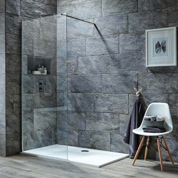 Harbour i8 8mm 2m Tall Easy Clean Glass Panel for Wetrooms & Walk In Showers