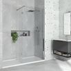 Harbour i8 8mm 2m Tall Easy Clean Wetroom Panel & Hinged Return Panel