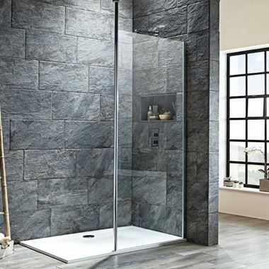 Harbour i8 8mm 2m Tall Easy Clean Wetroom Panel & Vertical Ceiling Post