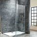 Harbour i8 8mm 2m Tall Easy Clean 600mm Wetroom Panel & Vertical Ceiling Post