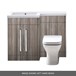 Harbour Icon 1100mm Spacesaving Combination Bathroom Toilet & Sink Unit - Avola Grey