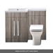 Harbour Icon 1100mm Bathroom Toilet & Sink Unit - Avola Grey - Left Hand Basin - Vellamo Aspire Toilet & Cistern