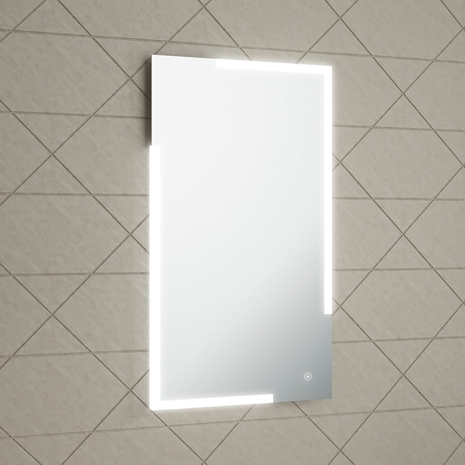 Harbour Icon LED Mirror with Demister Pad & Infrared Touch Button - 450 x 800mm