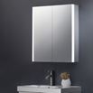 Harbour Icon Double Door LED Bathroom Mirror Cabinet with Shaver Socket - 700 x 600mm