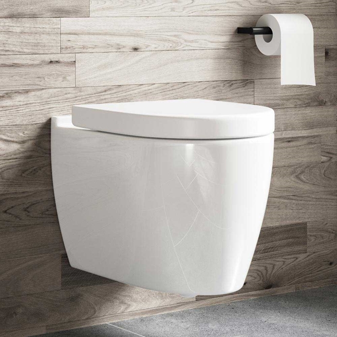 Harbour Clarity Wall Hung Toilet & Soft Close Seat - 505mm Projection