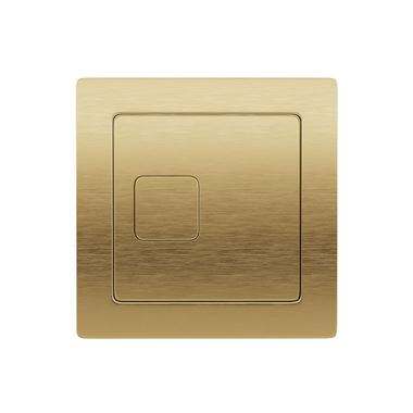 Harbour Square Dual Flush Button - Brushed Brass