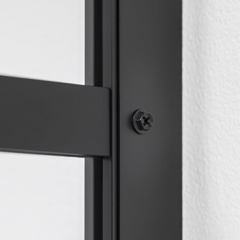 Soho Matt Black Framed Easy Clean 8mm Hinged Shower Door with Inline Panel & Optional Side Panel