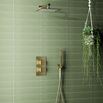 Habour Status Brushed Brass Shower Package with 2 Outlet Valve, Fixed Head & Arm and Wall Shower Kit