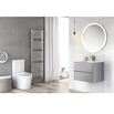 Harbour Substance 600mm 2 Drawer Wall Mounted Vanity Unit & White Basin - Concrete Effect
