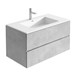 Harbour Substance 900mm 2 Drawer Wall Mounted Vanity Unit & White Basin - Concrete Effect