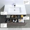 Harbour Substance 600mm 1 Drawer Wall Mounted Vanity Unit & White Basin - Metallic Effect