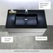 Harbour Substance 900mm 2 Drawer Wall Mounted Vanity Unit & White Basin - Concrete Effect