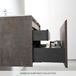 Harbour Substance 900mm 1 Drawer Wall Mounted Vanity Unit & Black Basin - Concrete Effect