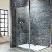 Harbour i8 8mm 2m Tall Easy Clean 800mm Wetroom Panel & Vertical Ceiling Post