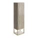 Harbour Virtue 1100mm Wall Mounted Tall Storage Cabinet with Brushed Brass Frame Shelf - Grey Oak