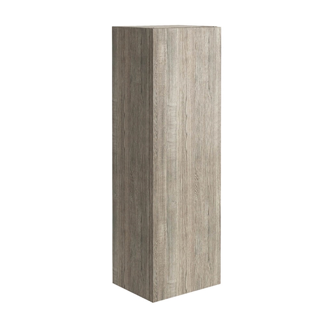 Harbour Virtue 900mm Wall Mounted Tall Storage Cabinet - Grey Oak