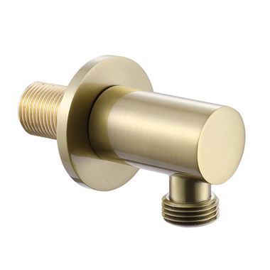Harbour Clarity Brushed Brass Wall Outlet & Elbow