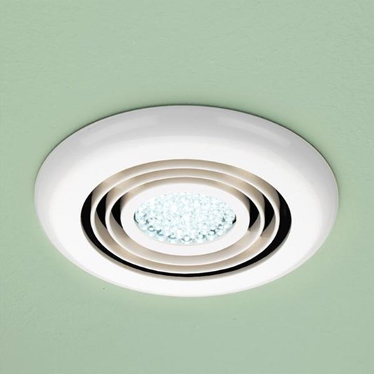 HIB Cyclone LED Illuminated Inline Wetroom Ventilation System - White