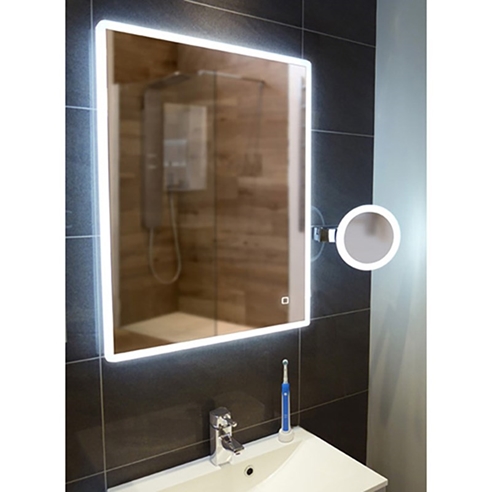 HIB Vega Portrait LED Illuminated Ambient Mirror - 600 x 800mm