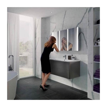 HiB Xenon 120 LED Illuminated Mirror Cabinet with Mirrored Sides - 1205 x 700mm