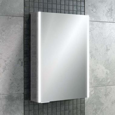 HiB Xenon 50 LED Illuminated Mirror Cabinet with Mirrored Sides - 505 x 700mm