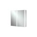 HiB Xenon 80 LED Illuminated Mirror Cabinet with Mirrored Sides - 820 x 700mm