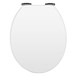 Vellamo Soft-Close White MDF Wood Toilet Seat - White Gloss