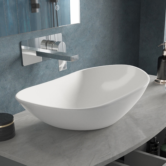 Hudson Reed Oval Countertop Basin Drench - Oval Countertop Bathroom Sinks