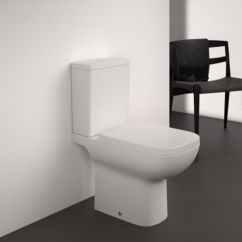 Ideal Standard i.life A Close Coupled Rimless Toilet with Soft Close Seat