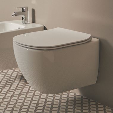 Ideal Standard Tesi Wall Hung Toilet with Aquablade® Flush Technology & Soft Close Seat