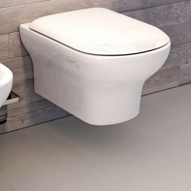 Imex Grace Rimless Wall Hung WC with Luxury Puraplast Seat - 500mm Projection