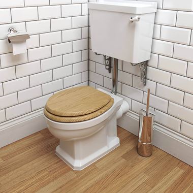 Imex Wyndham Traditional Low Level Toilet & Oak Seat