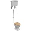 Imex Wyndham Traditional High Level Toilet & Soft Close Oak Seat - 540mm Projection