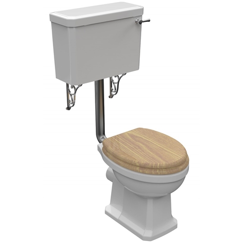 Imex Wyndham Traditional Low Level Toilet & Soft Close Oak Seat